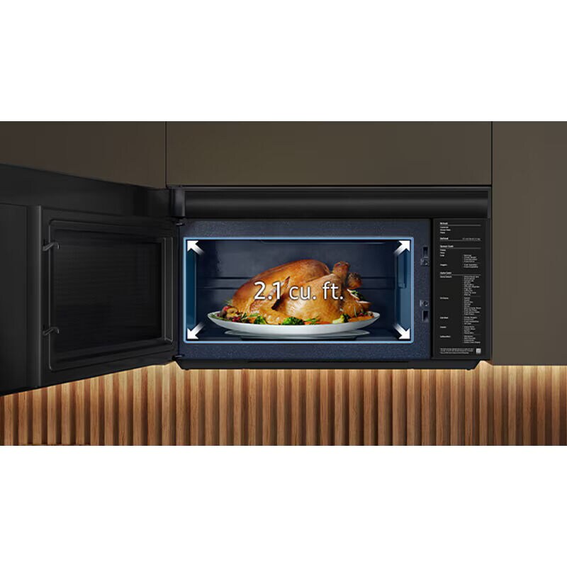 Samsung Bespoke 30 in. 2.1 cu. ft. Over-the-Range Smart Microwave with 10 Power Levels, 400 CFM & Sensor Cooking Controls - White Glass, White Glass, hires