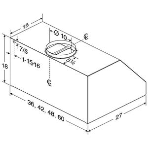 Broan EPD61 Series 48 in. Ducted Canopy Pro Style Style Range Hood with 1290 CFM, 3 Fan Speeds & 2 Halogen Lights - Stainless Steel, , hires