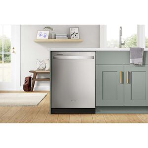 Whirlpool 24 in. Top Control Dishwasher with 47 dBa Sound Level & 3rd-Rack - Fingerprint Resistant Stainless, Fingerprint Resistant Stainless, hires