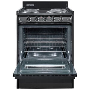 Summit 24 in. 2.9 cu. ft. Electric Range with Coil Burners - Black, , hires