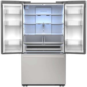 Sharp 36 in. 26.5 cu. ft. Counter Depth Garage-Ready French Door Refrigerator with Internal Water Dispenser - Stainless Steel, , hires