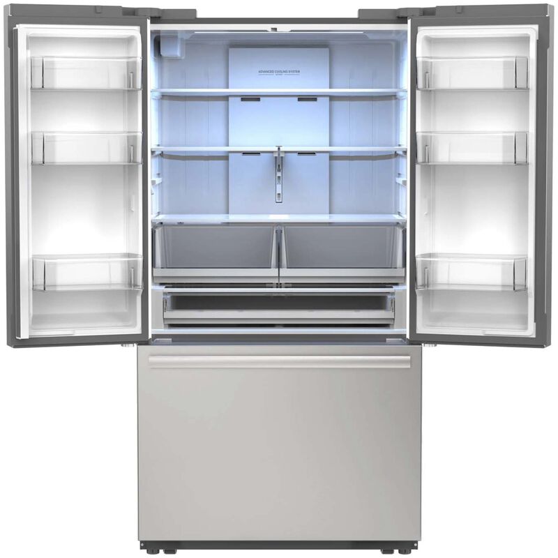 Sharp 36 in. 26.5 cu. ft. Counter Depth Garage-Ready French Door Refrigerator with Internal Water Dispenser - Stainless Steel, , hires