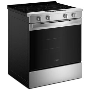 Whirlpool 30 in. 5.3 cu. ft. Smart Air-Fry Standard Convection Electric Range with Radiant Burners - Fingerprint Resistant Stainless Steel, , hires