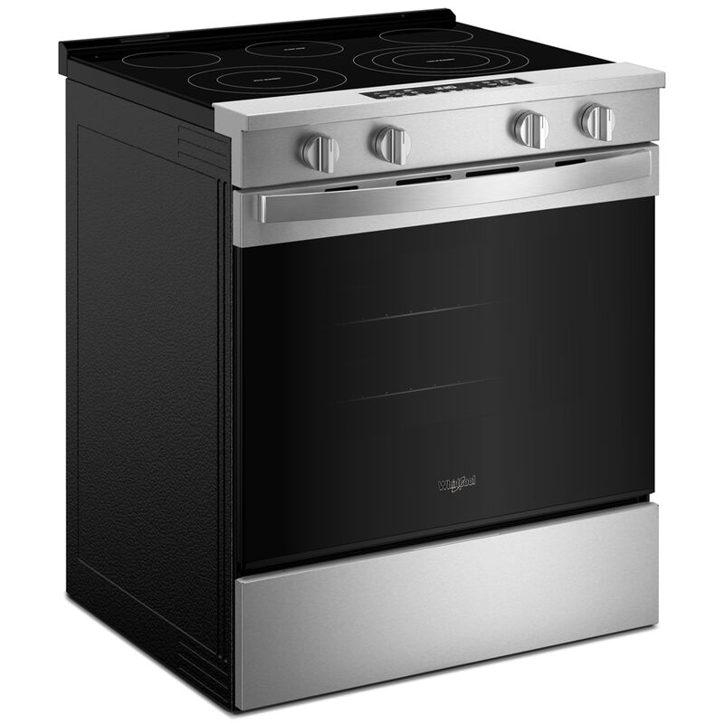 Whirlpool 30 in. 5.3 cu. ft. Smart Air-Fry Standard Convection Electric Range with Radiant Burners - Fingerprint Resistant Stainless Steel, , hires