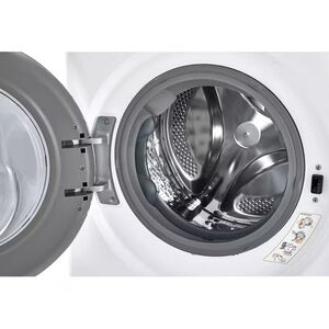 LG 24 in. 2.4 cu. ft. Smart Stackable Front Load Washer with Sanitize & Steam Wash Cycle - White, White, hires