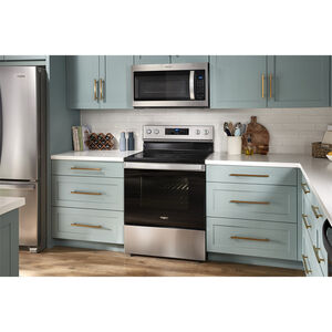 Whirlpool 30 in. 5.3 cu. ft. Air Fry Standard Convection Electric Range with Radiant Burners - Stainless Steel, , hires