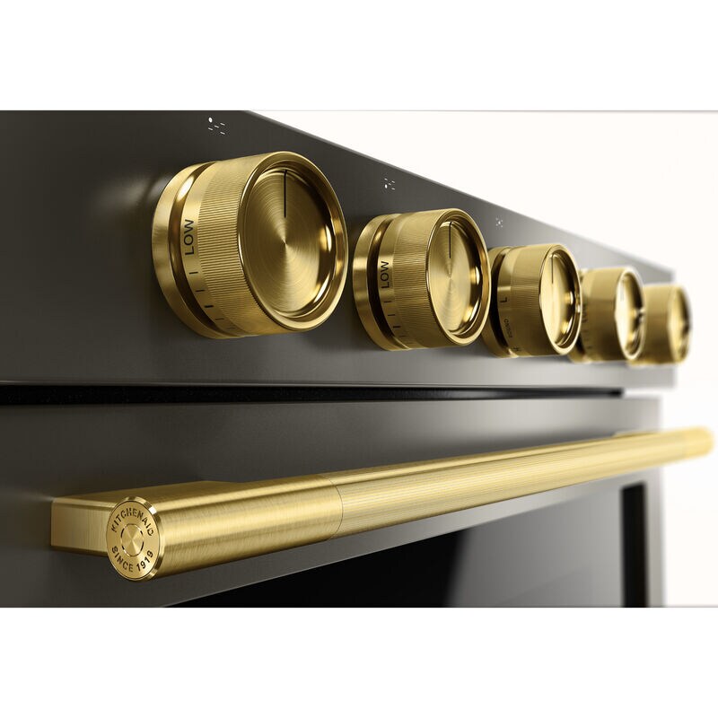 KitchenAid Handle and Knob Hardware Accessory Kit for Slide-In Convection Range - Brass, , hires