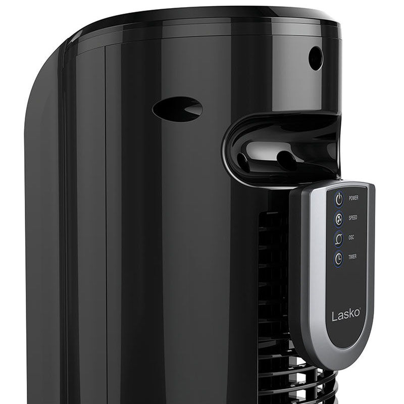 Lasko 32 in. Oscillating Tower Fan with 3 Speed Settings & Remote Control - Black, , hires