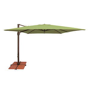 SimplyShade Bali 10' Square Cantilever Umbrella in Sunbrella Fabric - Ginkgo, Green, hires