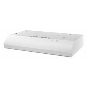 Whirlpool 30 in. Ductless Standard Style Range Hood with 140 CFM, 2 Fan Speeds & 1 Incandescent Light - White, , hires