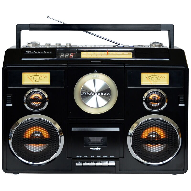 Studebaker Sound Station Bluetooth/AM/FM/Cassette/CD Boombox P.C
