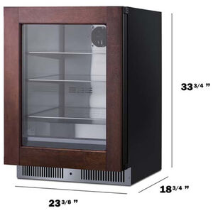Summit 24 in. Built-In/Freestanding 3.5 cu. ft. Compact Left Hinged Beverage Center with Adjustable Shelves & Digital Control - Custom Panel Ready, , hires