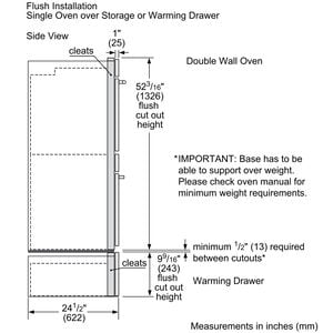 Bosch 500 Series 30 in. 2.2 cu. ft. Warming Drawer - Stainless Steel, , hires