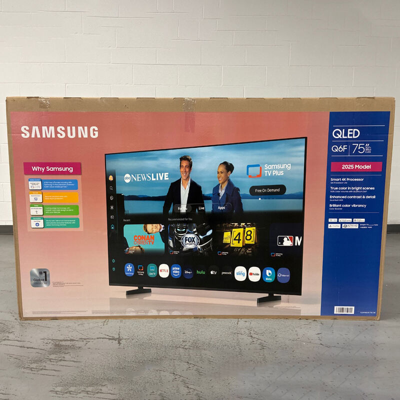 Samsung - 75" Class Q6F QLED 4K UHD Smart Tizen TV (Open Box Excellent Condition), , hires