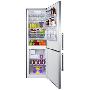 Summit 24 in. 10.6 cu. ft. Counter Depth Bottom Freezer Refrigerator with Ice Maker - Stainless Steel, , hires