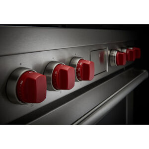 Wolf 36 in. Dual Fuel Range Knob Kit - Red, , hires