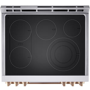 LG Studio 30 in. 6.3 cu. ft. Smart Air Fry True European Convection Slide-In Electric Range with Radiant Burners - Essence White, , hires