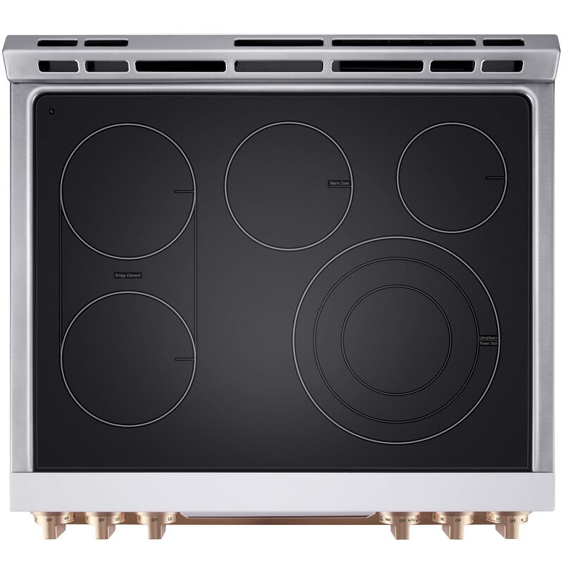 LG Studio 30 in. 6.3 cu. ft. Smart Air Fry True European Convection Slide-In Electric Range with Radiant Burners - Essence White, , hires