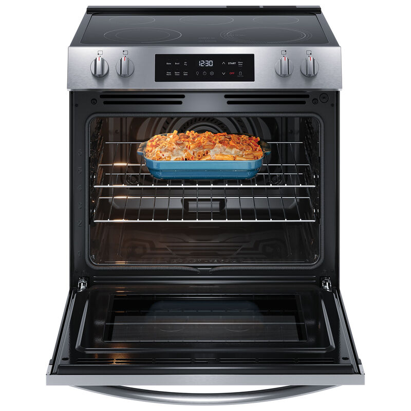 Frigidaire 30 in. 5.3 cu. ft. Air-Fry Standard Convection Electric Range with Smoothtop Burners - Stainless Steel, , hires