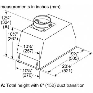 Bosch 300 Series 24 in. Smart Convertible Standard Style Range Hood with 300 CFM, 4 Fan Speeds & 2 LED Lights - Stainless Steel, , hires