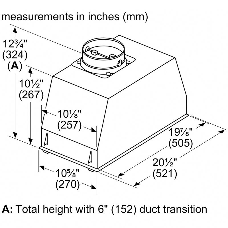 Bosch 300 Series 24 in. Smart Convertible Standard Style Range Hood with 300 CFM, 4 Fan Speeds & 2 LED Lights - Stainless Steel, , hires