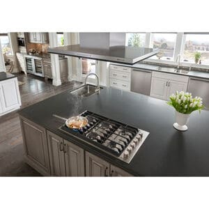 JennAir Euro-Style 36 in. 6-Burner Natural Gas Cooktop with Simmer Burner & Power Burner - Stainless Steel, , hires