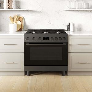 Bosch 800 Series 36 in. 3.4 cu. ft. Standard Convection Gas Range with 6 Sealed Burners - Black Stainless Steel, , hires