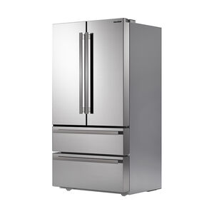 Sharp 36 in. 22.5 cu. ft. Counter Depth 4-Door French Door Refrigerator with Ice Maker - Stainless Steel, , hires