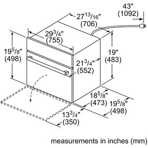 Bosch 500 Series 30 in. 1.6 cu. ft. 950W Built-In Microwave with Sensor Cooking - Stainless Steel, , hires