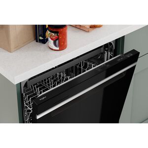 Whirlpool 24 in. Built-In Dishwasher with Top Control, 47 dBA Sound Level, 13 Place Settings, 5 Wash Cycles & Sanitize Cycle - Black, , hires