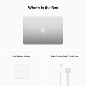 Apple MacBook Air 13.6" Retina Display (Mid 2022) with Apple M2, 8GB RAM, 512GB SSD, 10-core GPU, MacOS - Silver, , hires