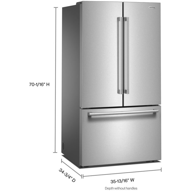 Maytag 36 in. 30.5 cu. ft. French Door Refrigerator with Internal Water Dispenser - Fingerprint Resistant Stainless Steel, , hires