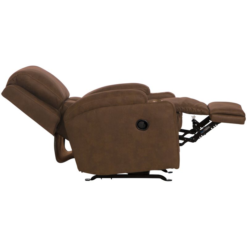 Catnapper Kyle Rocker Recliner with Dual Cupholders - Walnut, Walnut, hires