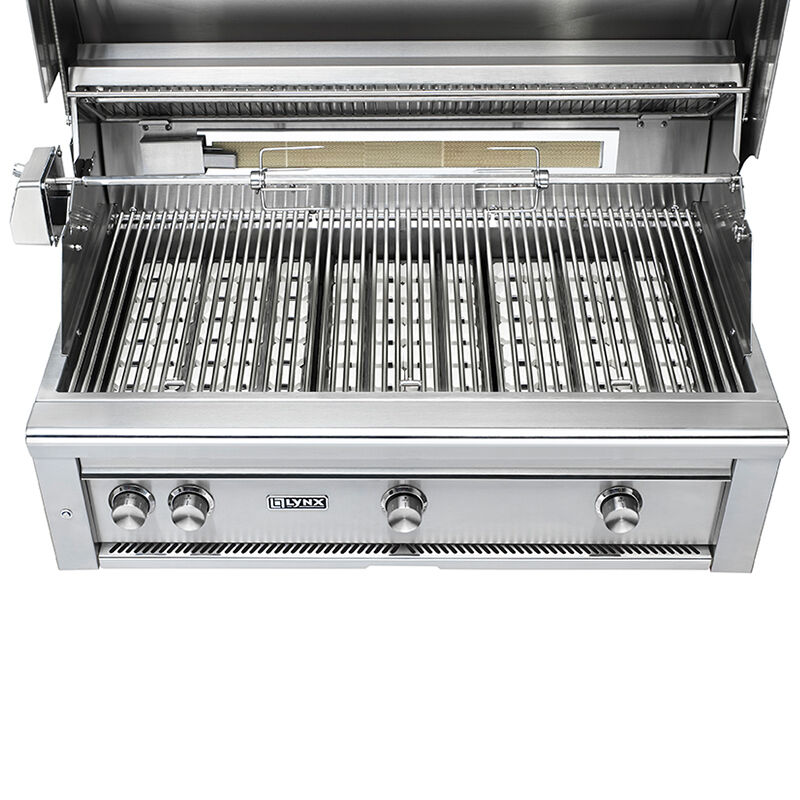 Lynx Professional 42 in. 4-Burner Built-In Natural Gas Grill with Rotisserie & Smoker Box - Stainless Steel, , hires