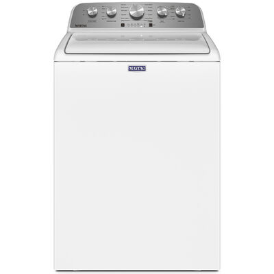 Maytag 27.75 in. 4.5 cu. ft. Top Load Washer with Agitator & Extra Power Button - White | MVW5035MW