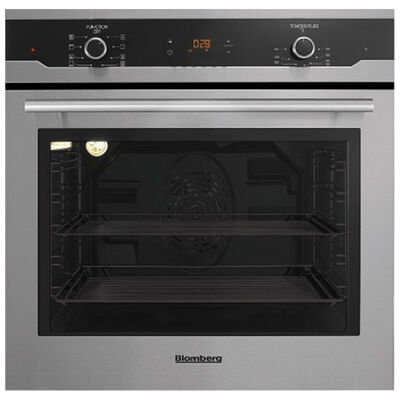 Blomberg 24 in. 2.5 cu. ft. Electric Single Wall Oven with True European Convection - Stainless Steel | BWOS24110SS