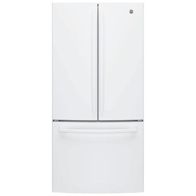 GE 33 in. 18.6 cu. ft. Counter Depth French Door Refrigerator with Internal Water Dispenser - White | GWE19JGLWW