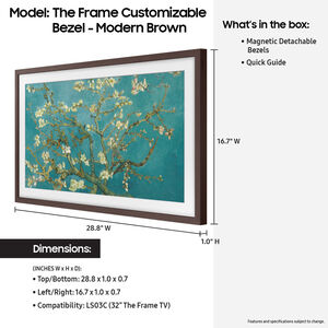 Samsung 32" The Frame Customizable Bezel - Brown, , hires