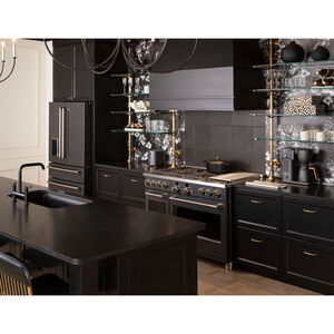 Cafe Commercial-Style 48 in. 8.2 cu. ft. Smart Air Fry True European Convection Double Oven Dual Fuel Range with 6 Sealed Burners & Griddle - Matte Black, Matte Black, hires