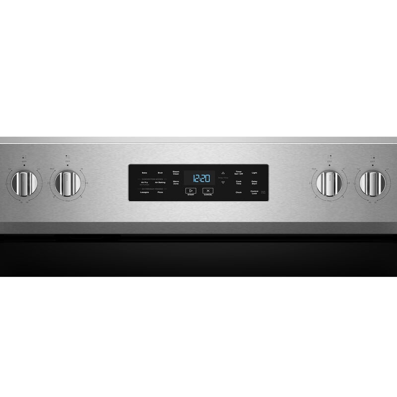 Whirlpool 30 in. 5.3 cu. ft. Air-Fry Standard Convection Electric Range with Radiant Burners - Stainless Steel, , hires
