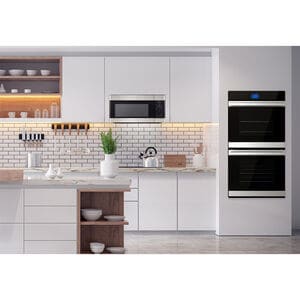 Sharp 30 in. 10 cu. ft. Top Control Electric Double Wall Oven with True European Convection - Stainless Steel, , hires