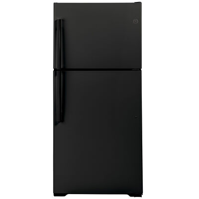 GE 30 in. 19.2 cu. ft. Garage Ready Top Freezer Refrigerator - Black | GTS19KGNRBB