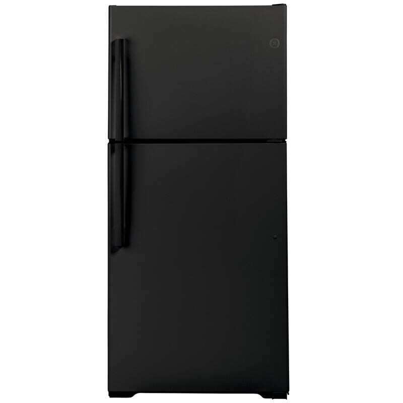 GE 30 in. 19.2 cu. ft. Garage Ready Top Freezer Refrigerator - Black, Black, hires