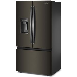 Whirlpool 36 in. 23.4 cu. ft. Smart Counter Depth French Door Refrigerator with Ice & Water Dispenser - Black Stainless, , hires