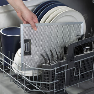 GE 30 in. Convertible Chimney Style Range Hood with 350 CFM, 4 Fan Speeds & 2 LED Lights - Stainless Steel, , hires