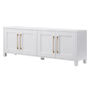 Hudson & Canal Chabot TV Stand - White, , hires