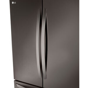 LG 36 in. 26.5 cu. ft. Smart Counter Depth French Door Refrigerator with Internal Water Dispenser - Black Stainless Steel, Black Stainless Steel, hires