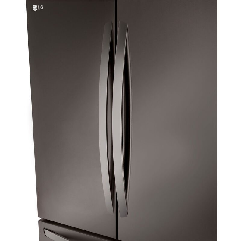 LG 36 in. 26.5 cu. ft. Smart Counter Depth French Door Refrigerator with Internal Water Dispenser - Black Stainless Steel, Black Stainless Steel, hires