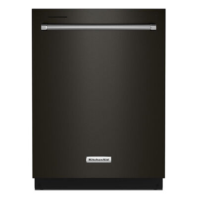 KitchenAid 24 in. Built-In Dishwasher with Top Control, 44 dBA Sound Level, 16 Place Settings, 5 Wash Cycles & Sanitize Cycle - Black Stainless Steel with PrintShield Finish | KDTM404KBS