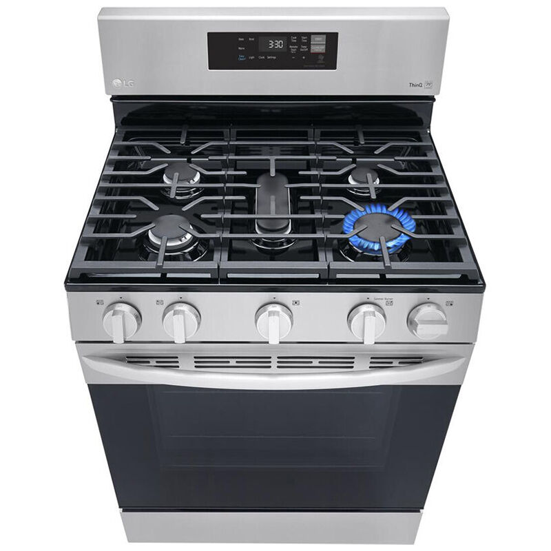 LG 30 in. 5.8 cu. ft. Smart Gas Range with 5 Sealed Burners - Stainless Steel, , hires